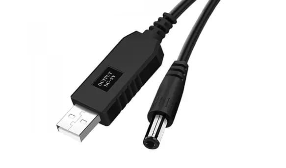 Кабель питания USB - DC (M/M), 5.5х2.1 мм, 9V, 1 м, Black (2000985587600)
