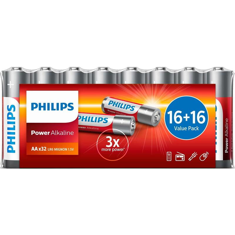 Батарейка Philips Power Alkaline AA/LR06 32 шт