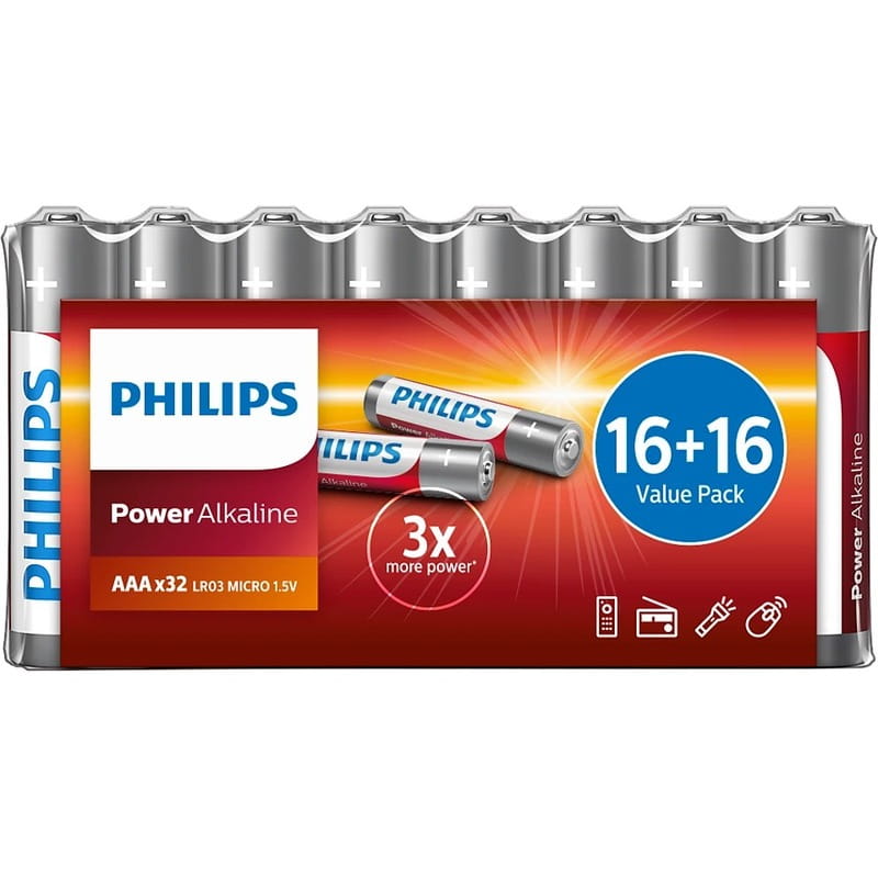 Батарейка Philips Power Alkaline AAA/LR03 32 шт