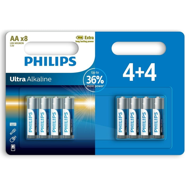 Батарейка Philips Ultra Alkaline AA/LR06 BL 8 шт