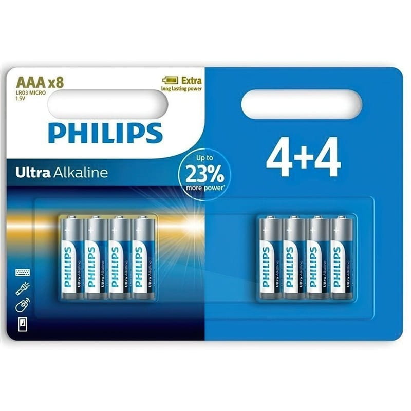 Батарейка Philips Ultra Alkaline AAA/LR03 BL 8 шт