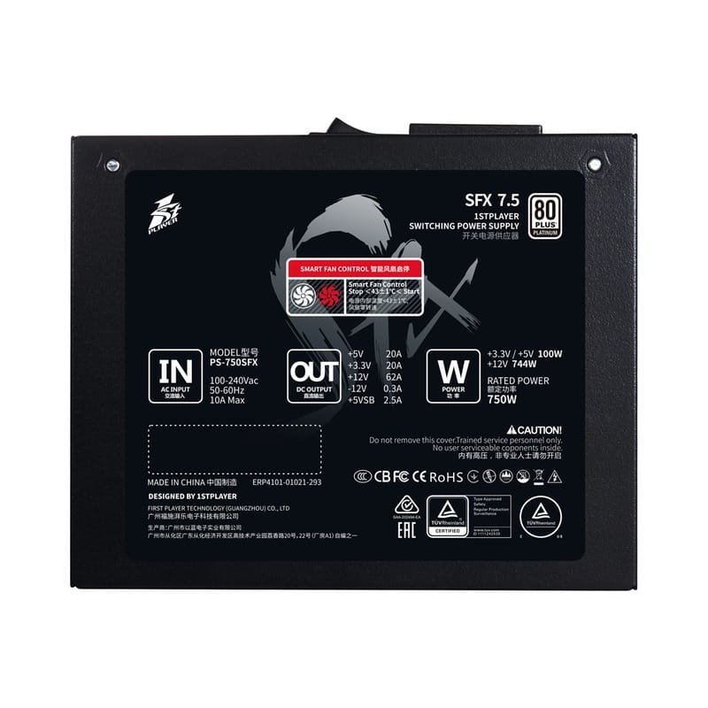 Блок питания 1stPlayer PS-750SFX (SFX-PLT-750-BK-EU) 750W