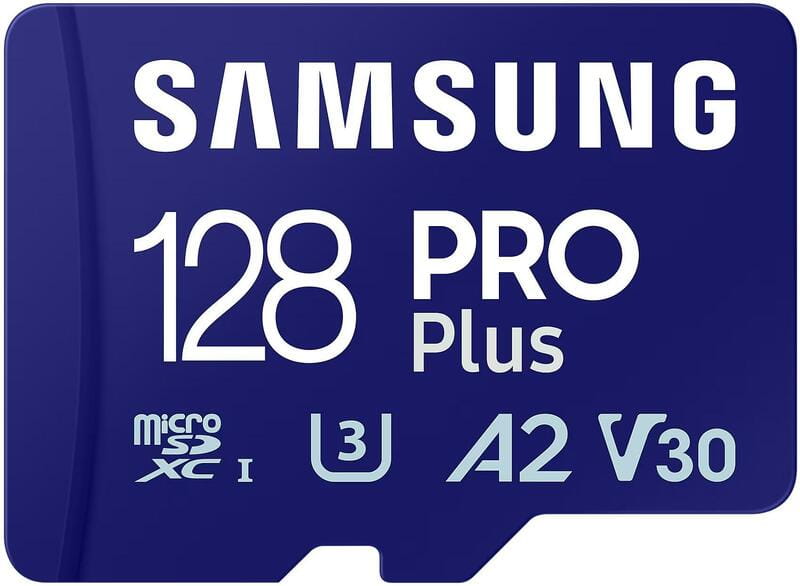 Карта памяти MicroSDXC 128GB UHS-I/U3 Class 10 Samsung Pro Plus + SD-адаптер (MB-MD128SA/EU)