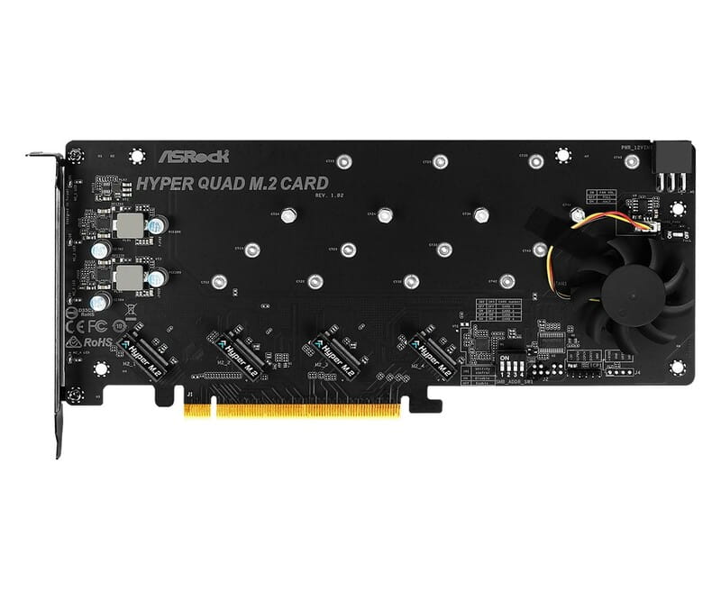 Адаптер PCI-Express ASRock HYPER QUAD M.2 CARD для SSD формата M.2