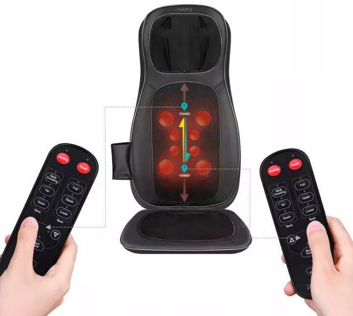 Массажная накидка на кресло Naipo Neck and Back с подогревом и вибрацией (MGBK-C2030)_sample
