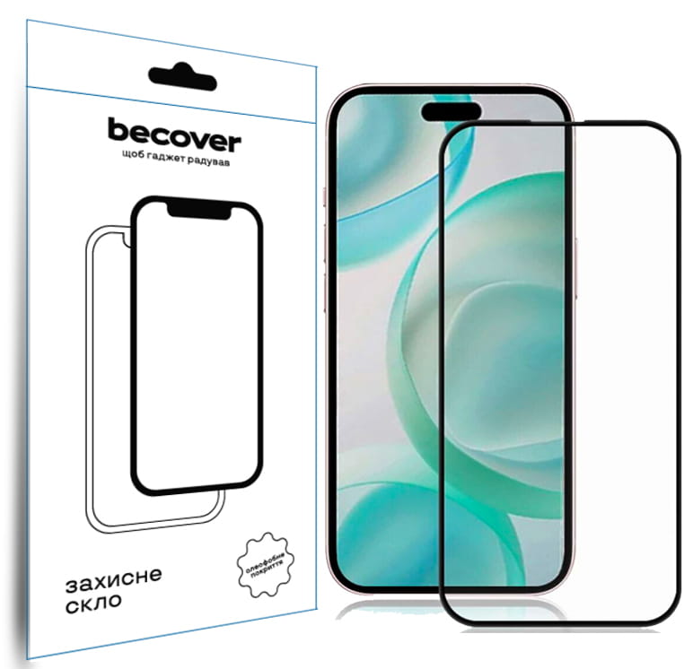 Защитное стекло BeCover для Apple iPhone 16 Pro Black (712124)