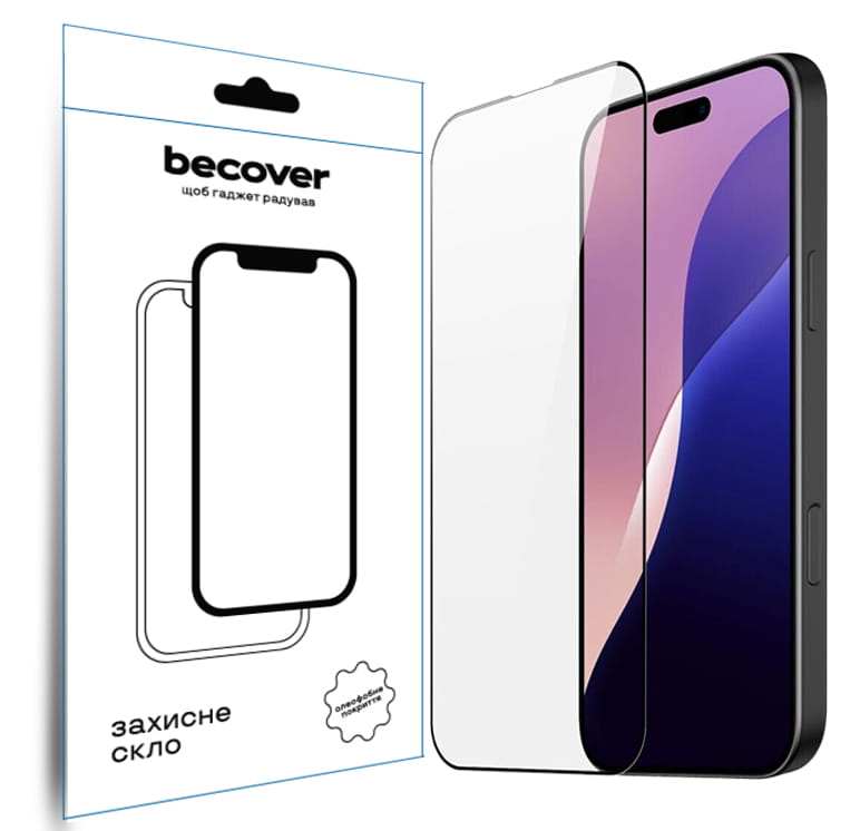 Защитное стекло BeCover для Apple iPhone 16 Pro Max Black (712125)
