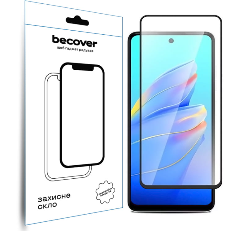 Защитное стекло BeCover для Tecno Spark Go 1 (KL4) Black (712318)