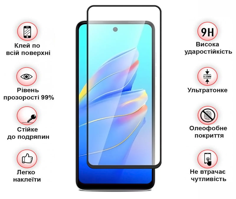 Защитное стекло BeCover для Tecno Spark Go 1 (KL4) Black (712318)