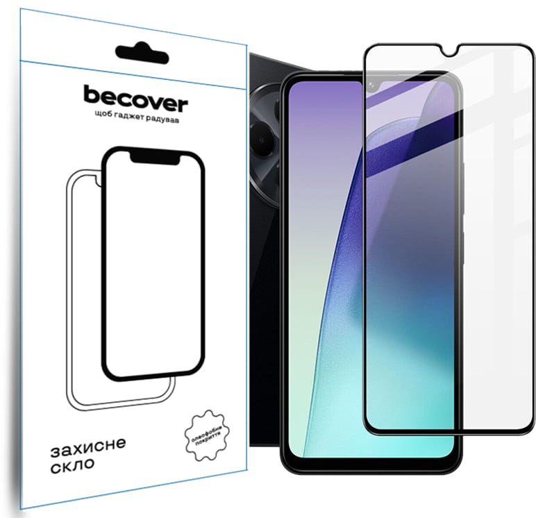 Защитное стекло BeCover для Xiaomi Redmi 14C 4G / Poco C75 Black (712320)
