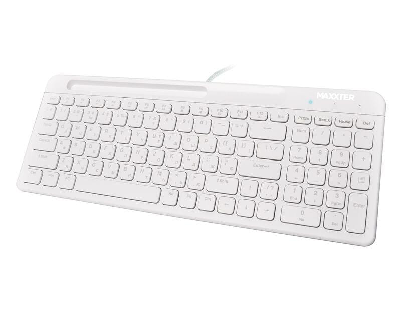 Клавиатура Maxxter KB-01W-UA White