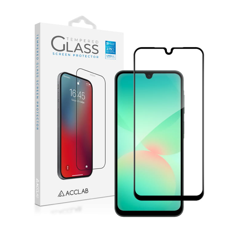 Защитное стекло ACCLAB Full Glue для Samsung Galaxy A26 SM-A266 Black (1283126608025)