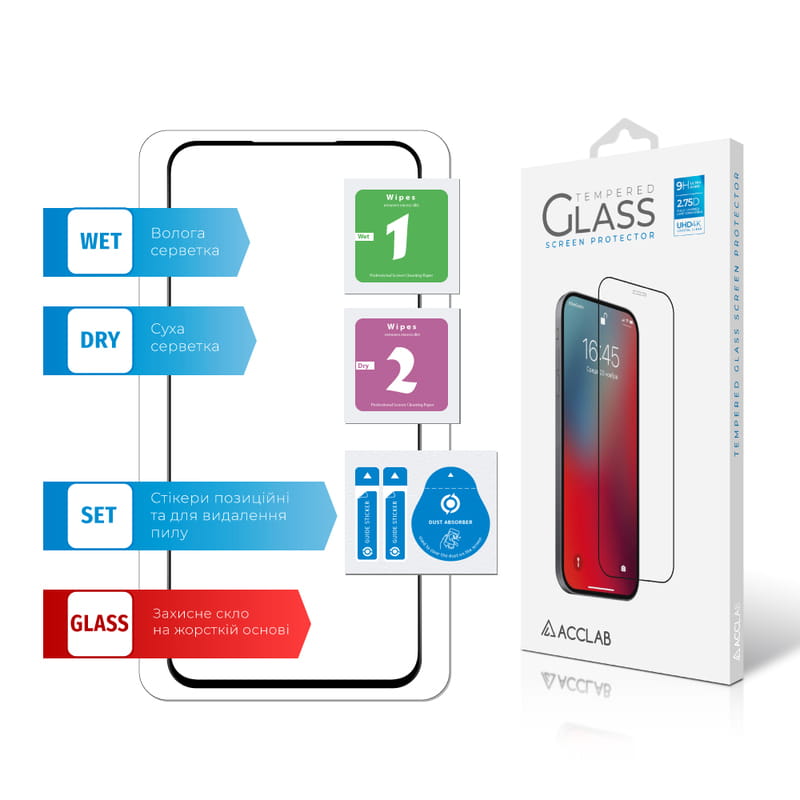 Защитное стекло ACCLAB Full Glue для Samsung Galaxy A56 5G SM-A566 Black (1283126613029)