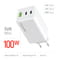 Фото - Сетевое зарядное устройство ColorWay GaN Mini 100W PD Port PPS USB (USB-2C1A) White (CW-CHS061PD-WT) | click.ua