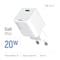 Фото - Мережевий зарядний пристрій ColorWay GaN Mini 20W PD Port PPS USB-C White (CW-CHS059PD-WT) | click.ua