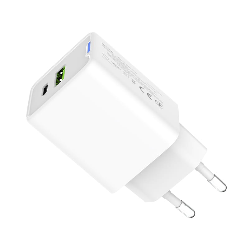 Сетевое зарядное устройство ColorWay GaN Mini 45W PD Port PPS USB (Type-C PD + USB QC4.0) White (CW-CHS060PD-WT)