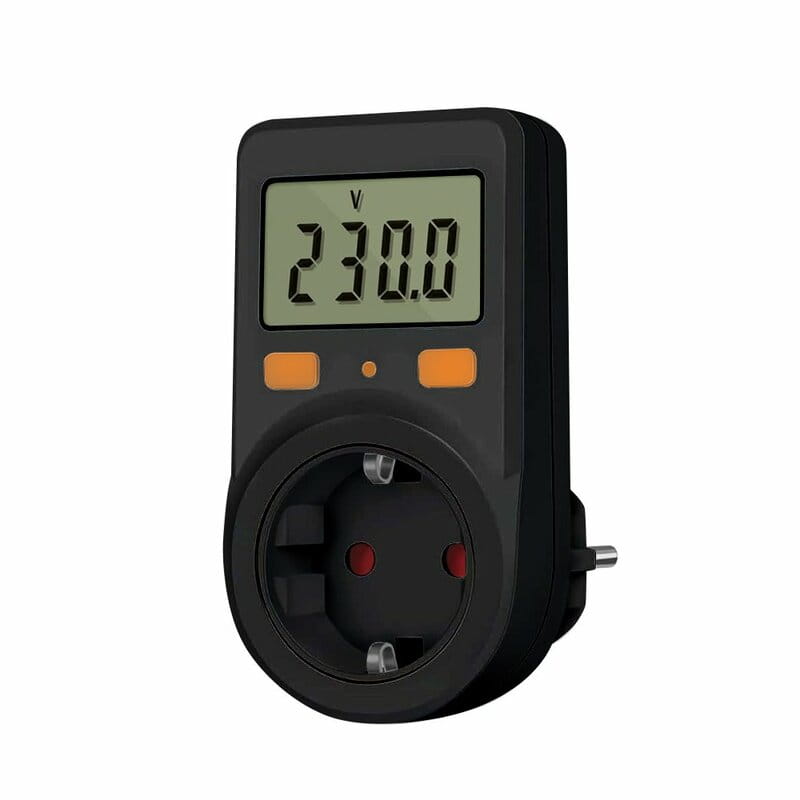 Энергометр цифровой (W/V/A/C/KWh) СolorWay для розетки (16A/3680W) (CW-VM16-01D)