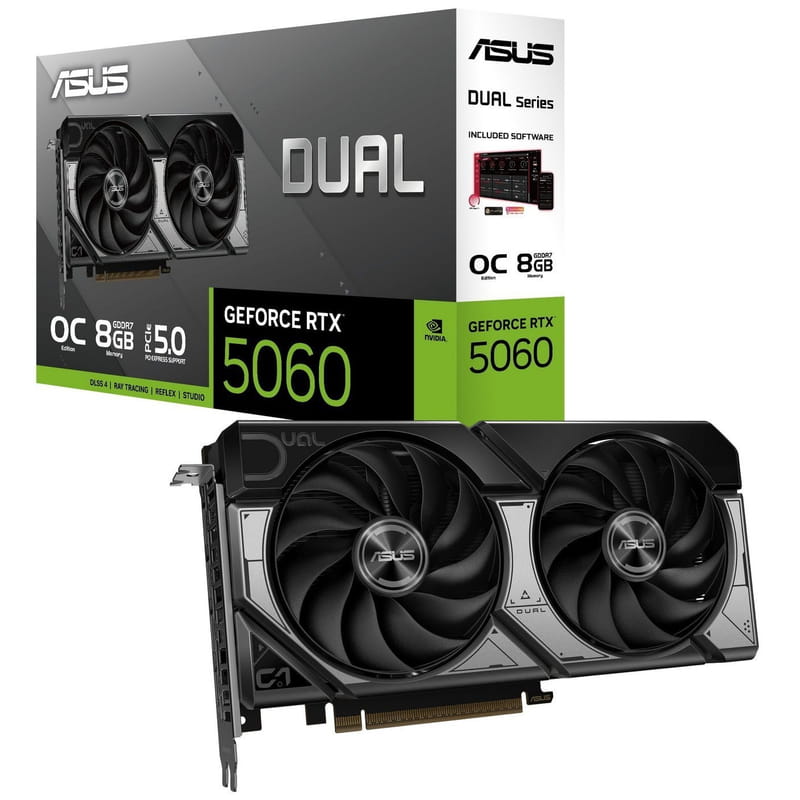 Відеокарта GF RTX 5060 8GB GDDR7 Dual OC Asus (DUAL-RTX5060-O8G)
