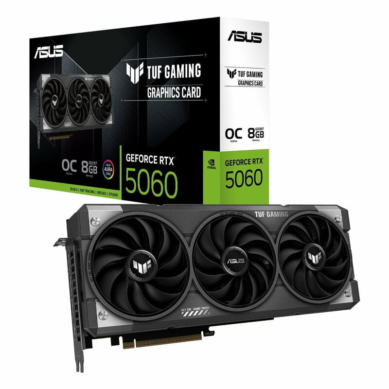 Видеокарта GF RTX 5060 8GB GDDR7 TUF Gaming OC Asus (TUF-RTX5060-O8G-GAMING)