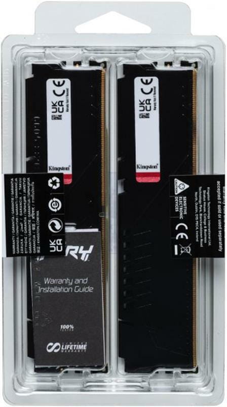 Модуль пам`яті DDR5 2x32GB/6000 Kingston Fury Beast Black (KF560C36BBE2K2-64)