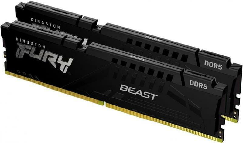 Модуль пам`яті DDR5 2x32GB/6000 Kingston Fury Beast Black (KF560C36BBE2K2-64)