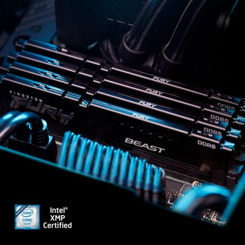Модуль пам`яті DDR5 2x32GB/6000 Kingston Fury Beast Black (KF560C36BBE2K2-64)