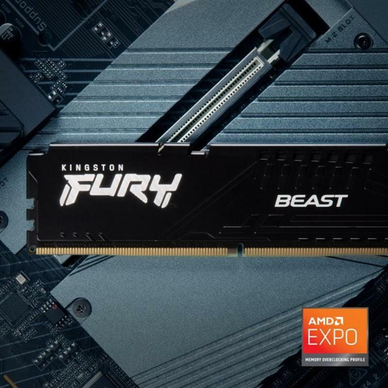 Модуль пам`яті DDR5 2x32GB/6000 Kingston Fury Beast Black (KF560C36BBE2K2-64)