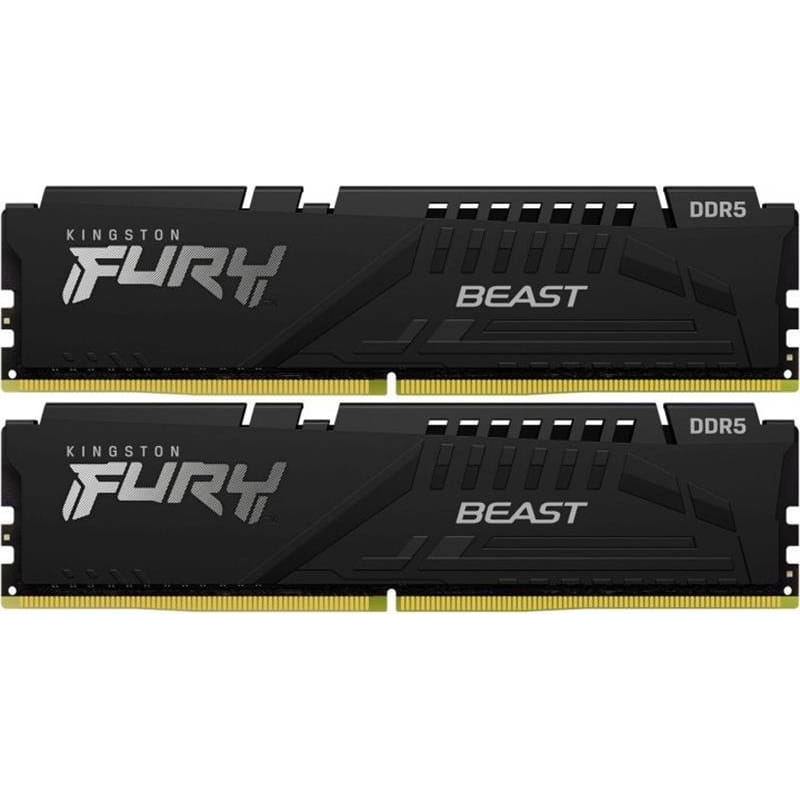 Модуль пам`яті DDR5 2x32GB/6000 Kingston Fury Beast Black (KF560C36BBE2K2-64)