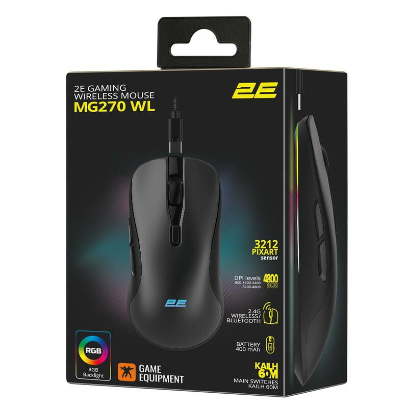 Мышь беспроводная 2E Gaming MG270 Black (2E-MG270UB-WL)