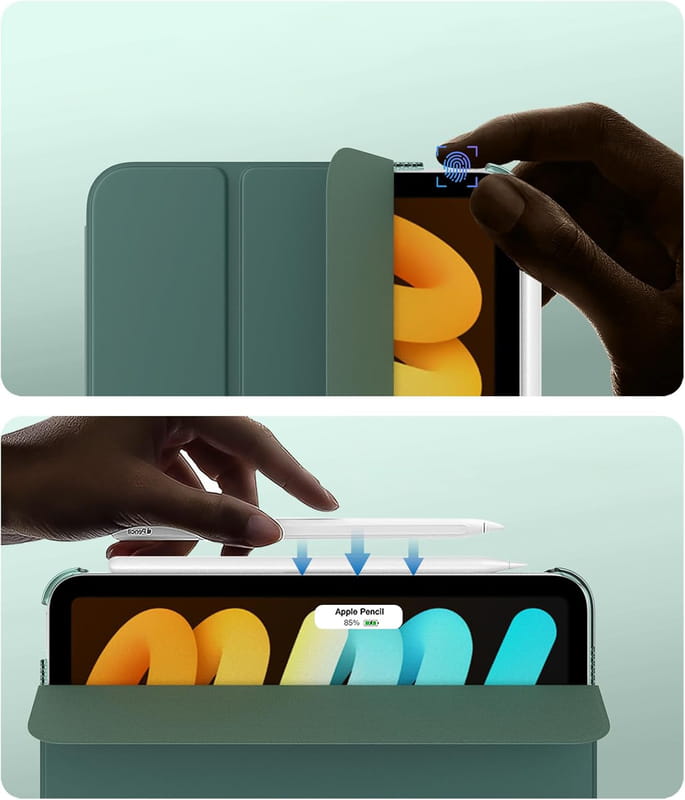 Чeхол-книжка BeCover Tri Fold Hard для Apple iPad Mini 7 2024 8.3" Dark Green (712451)