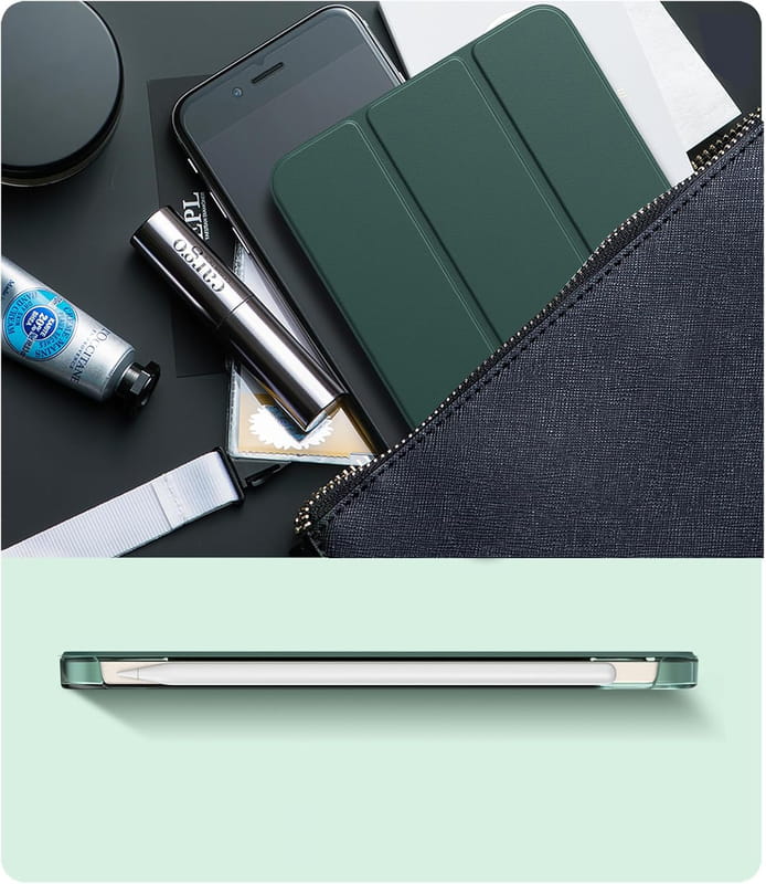 Чeхол-книжка BeCover Tri Fold Hard для Apple iPad Mini 7 2024 8.3" Dark Green (712451)