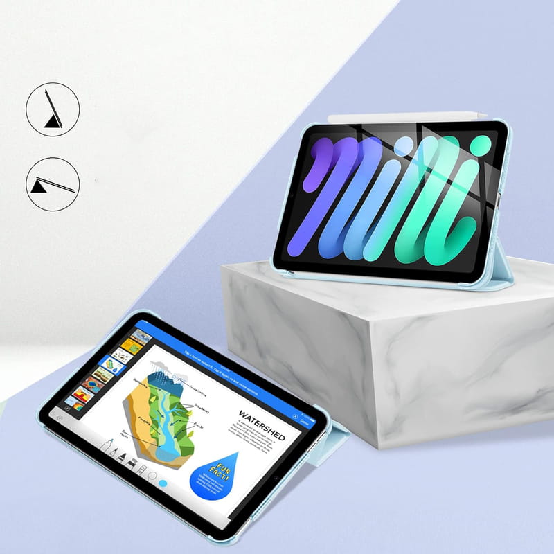 Чохол-книжка BeCover Tri Fold Hard для Apple iPad Mini 7 2024 8.3" Light Blue (712453)