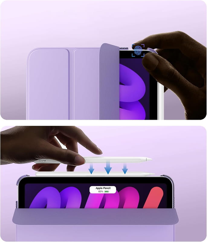 Чeхол-книжка BeCover Tri Fold Hard для Apple iPad Mini 7 2024 8.3" Purple (712455)