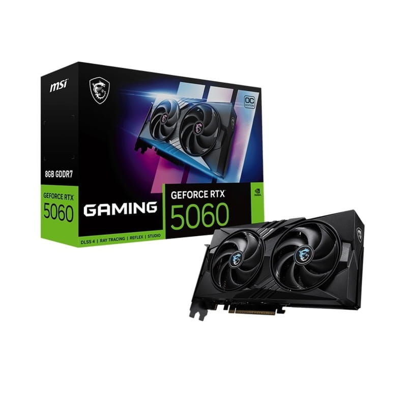 Відеокарта GF RTX 5060 8GB GDDR7 Gaming OC MSI (GeForce RTX 5060 8G GAMING OC)
