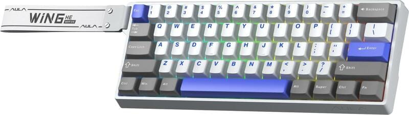 Клавіатура Aula WIN68 HE Max Magnetic switch Grey/White/Purple (6978080504081)