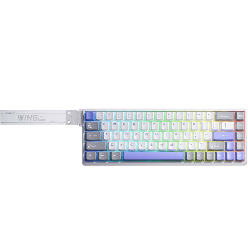 Клавиатура Aula WIN68 HE Max Magnetic switch Grey/White/Purple (6978080504081)