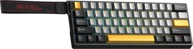 Клавіатура Aula WIN68 HE Max Magnetic switch Black/Grey/Yellow (6978080504036)