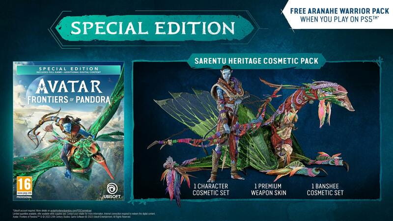 Гра Avatar: Frontiers of Pandora Special Edition для PlayStation 5, Blu-ray (3307216253259)