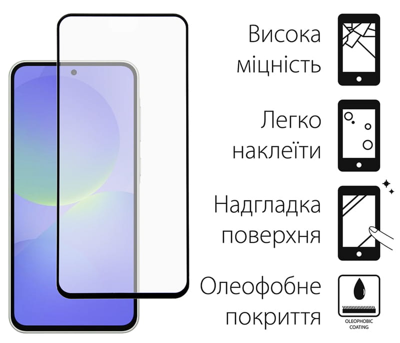 Чeхол-накладка Dengos Soft для Samsung Galaxy A36 5G SM-A366 Black (DG-KM-140) + защитное стекло