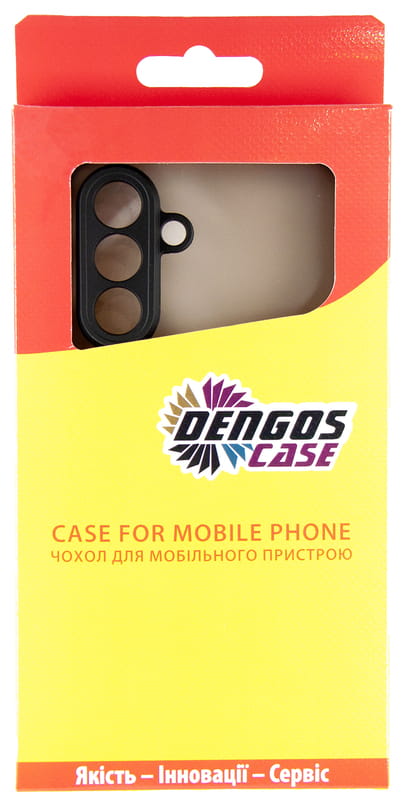 Чeхол-накладка Dengos Matt для Samsung Galaxy A56 SM-A566 Black (DG-KM-141) + защитное стекло