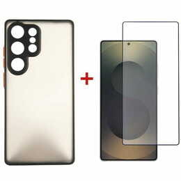 Чохол-накладка Dengos Matt для Samsung Galaxy S25 Ultra SM-S938 Black (DG-KM-144) + захисне скло