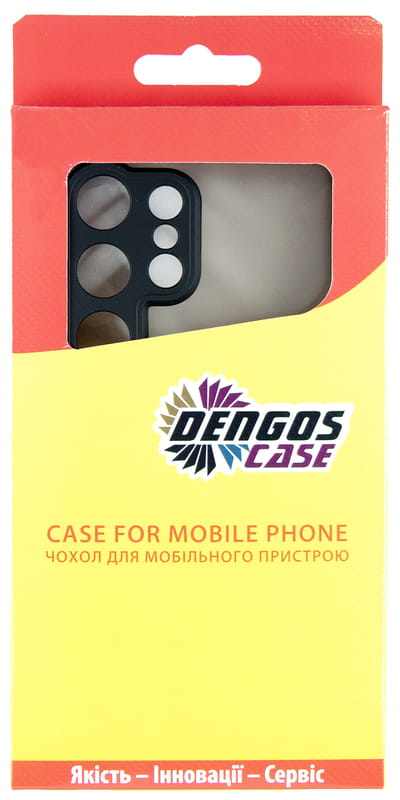 Чeхол-накладка Dengos Matt для Samsung Galaxy S25 Ultra SM-S938 Black (DG-KM-144) + защитное стекло