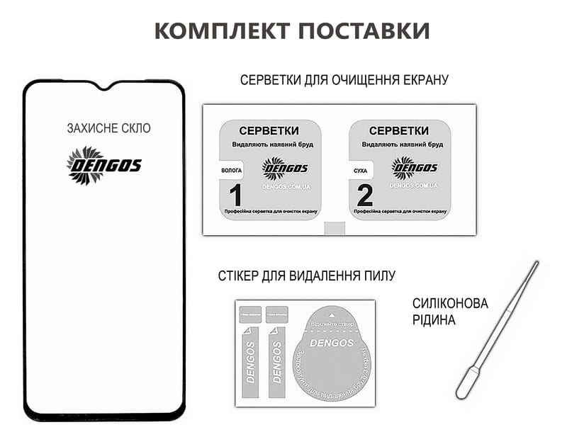 Защитное стекло Dengos для Poco X7 Pro Black Full Glue (TGFG-393)