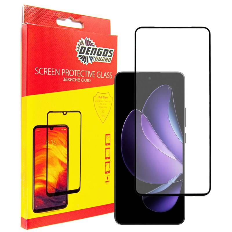 Защитное стекло Dengos для Oppo Reno13 F 4G Black Full Glue (TGFG-395)