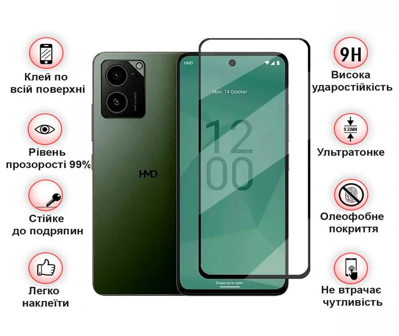 Захисне скло BeCover для HMD Pulse Pro Black (712487)
