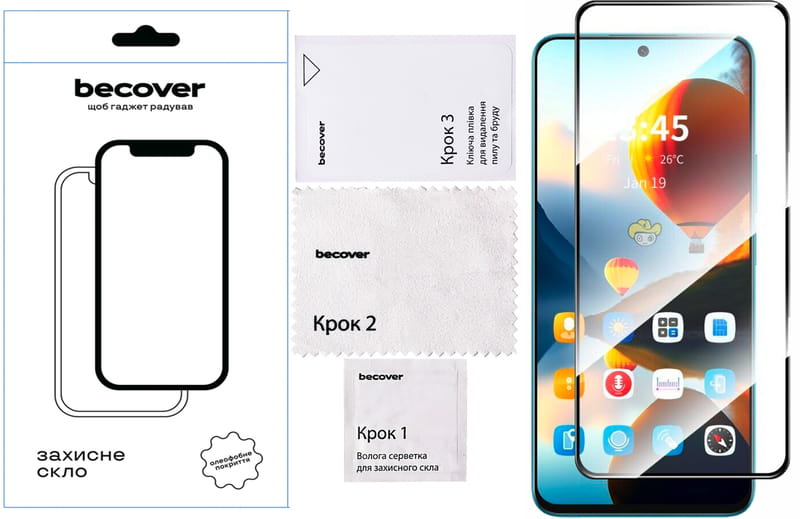 Захисне скло BeCover для Infinix Hot 50 Pro (X6881) Black (712488)