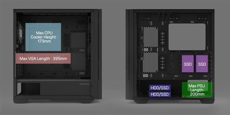 Корпус Zalman Z10 DS Black без БЖ