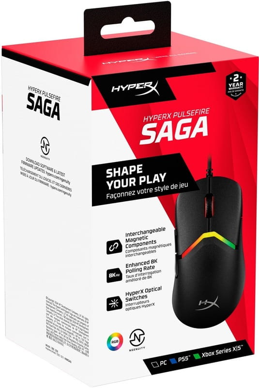 Миша HyperX Pulsefire Saga Black (A2PB3AA)