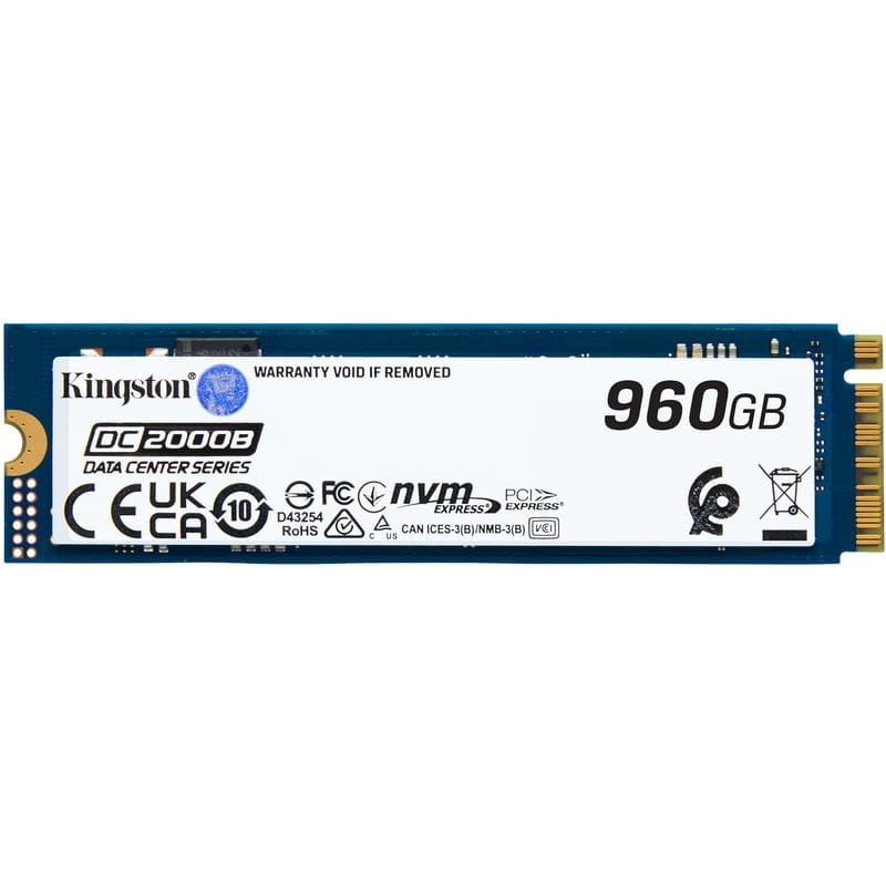 Накопичувач SSD  960GB Kingston DC2000B M.2 2280 PCIe 4.0 x4 NVMe 3D TLC (SEDC2000BM8/960G)
