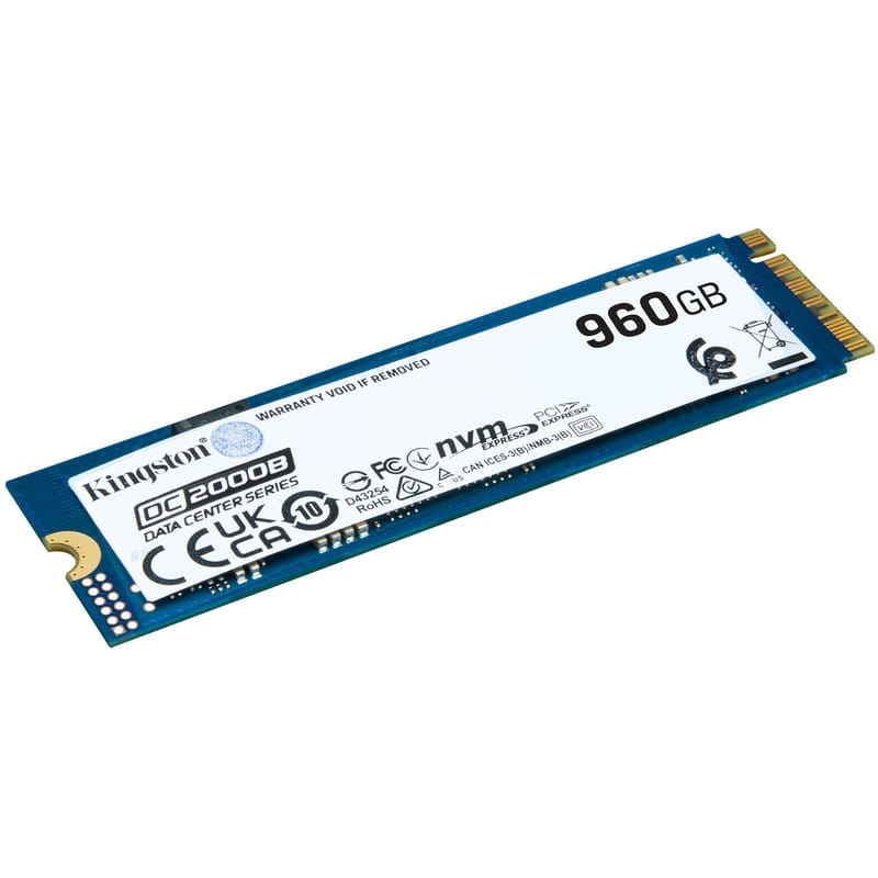 Накопичувач SSD  960GB Kingston DC2000B M.2 2280 PCIe 4.0 x4 NVMe 3D TLC (SEDC2000BM8/960G)